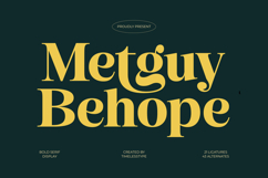 Metguy Behope - Bold Serif Display Product Image 1