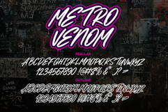 Metro Venom - Outlined Brush Graffiti Font Product Image 5