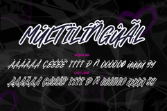 Metro Venom - Outlined Brush Graffiti Font Product Image 6