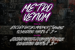 Metro Venom | Monoline Graffiti Webfont for Clean Urban Product Image 5
