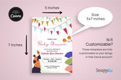 Mexican Baby Shower Invitation Canva Template Product Image 8