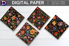 Mexican Flower Digital Paper Product Image 1