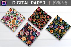Mexican Flower Digital Paper Product Image 1