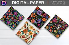 Mexican Flower Digital Paper Product Image 1