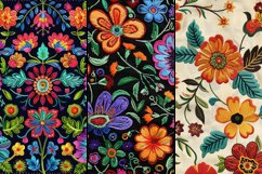Mexican Flower Digital Paper Bundle Product Image 3