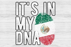 It's in my DNA Mexico Flag Fingerprint PNG Product Image 1