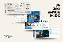 Mexico Canva Boarding Pass Trip Ticket Template Product Image 2