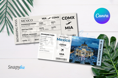 Mexico Canva Boarding Pass Trip Ticket Template Product Image 4