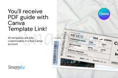 Mexico Canva Boarding Pass Trip Ticket Template Product Image 5