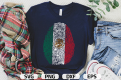 Mexico SVG | Mexico Flag Fingerprint | SVG PNG DXF EPS Product Image 1