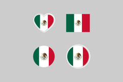 Mexico nation flag collection emblem design vector Product Image 1
