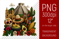 Mexico Travel Landmark Illustration