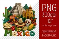 Mexico Travel Landmark Illustration