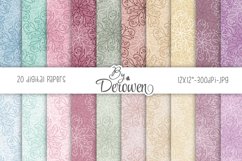 20 Printable Papers with Flower Mandala Product Image 1