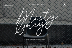 Misty Grey - Minimalist Script Font Product Image 1