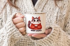 Funny cat celebrates Christmas.Stickers and Sublimation PNG. Product Image 5