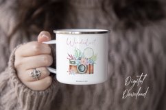 Enamel Mug Mockup -woman holding mug Product Image 2