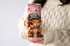 Girly Highland Cow Tumbler Wrap PNG 20oz Product Image 3