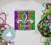 Glitter Mardi Gras Fleur De Lis png Mardi Gras PNG sublimate Product Image 2
