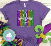 Glitter Mardi Gras Fleur De Lis png Mardi Gras PNG sublimate Product Image 3