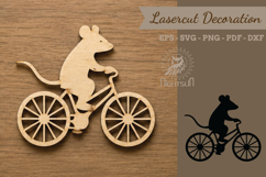 Mice Drive Vehicles Lasercut Decoration Product Image 1