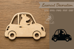 Mice Drive Vehicles Lasercut Decoration Product Image 1