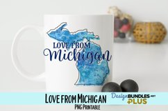 Love from Michigan Sublimation PNG Product Image 1