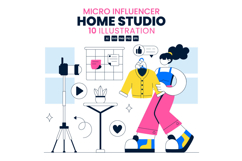 10 Micro Influencer Home Studio Illustration Product Image 1