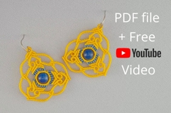 Micro Macrame Natural Stone Earrings DIY YouTube Transcript Product Image 1