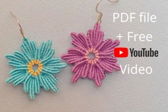 Micro Macrame Blue Flower DIY YouTube Transcript Product Image 1