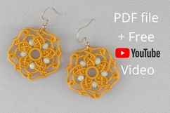 Micro Macrame Star Earrings Part II DIY YouTube Transcript Product Image 1