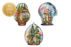 Micro Worlds in Glass Bulb Clipart Set - 25 .PNG Files Product Image 7