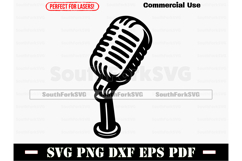 Vintage Microphone SVG PNG DXF EPS PDF Product Image 1