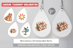 Mid-Century Christmas Mail Earring Product Image 1