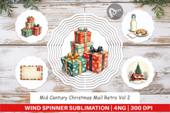 Mid-Century Christmas Mail Wind Spinner Product Image 1
