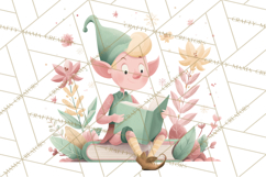 Mid Century Christmas Elf PNG, Retro Holiday Clipart Product Image 3