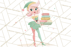 Mid Century Christmas Elf PNG, Retro Holiday Clipart Product Image 4