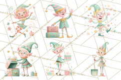 Mid Century Christmas Elf PNG, Retro Holiday Clipart Product Image 5