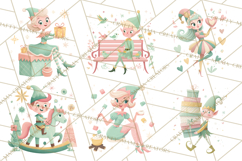 Mid Century Christmas Elf PNG, Retro Holiday Clipart Product Image 4