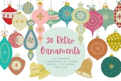 Vintage Christmas Clipart Retro Christmas Ornaments Png 