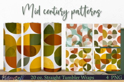 Retro Tumbler Wraps | Mid Century | Yellow Product Image 1