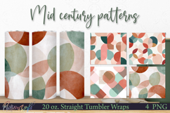 Retro Tumbler Wraps | Mid Century | Pink Product Image 1