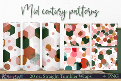 Retro Tumbler Wraps | Mid Century geometric | hexagon Product Image 1