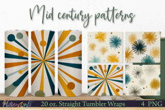 Retro Tumbler Wraps | Mid Century starburst &amp; atomic sunray Product Image 1