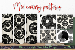 Retro Tumbler Wraps | Mid Century | Black and White Product Image 1