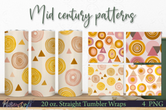 Retro Tumbler Wraps | Mid Century circles &amp; triangles Product Image 1