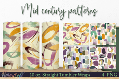 Retro Tumbler Wraps | Mid Century | Colorful Geometric Product Image 1