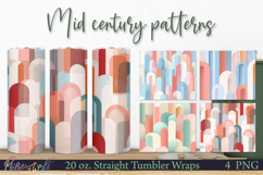 Retro Tumbler Wraps | Mid Century | Colorful Designs Product Image 1