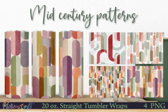 Retro Tumbler Wraps | Mid Century | Stylish geometry Product Image 1