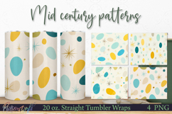 Retro Tumbler Wraps | Mid Century | Blue Geometric Product Image 1